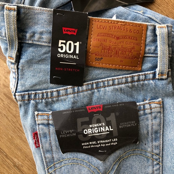 NWT LEVIS 501 ORIGINAL BUTTON FLY HIGH RIS… - Picture 8 of 9